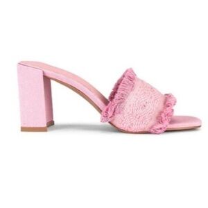 Sol Sana / St. Sana Light Pink Woven Camilla Mule Heeled Sandal / Shoes.